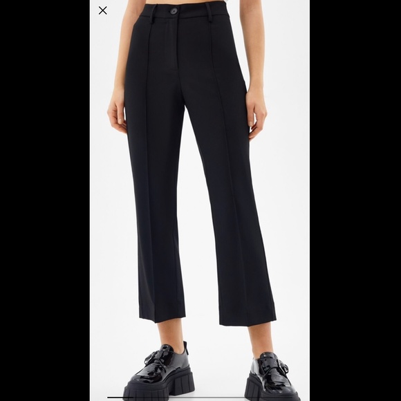 Bershka Pants & Jumpsuits Bershka Black Cropped Trouser Nwt Poshmark